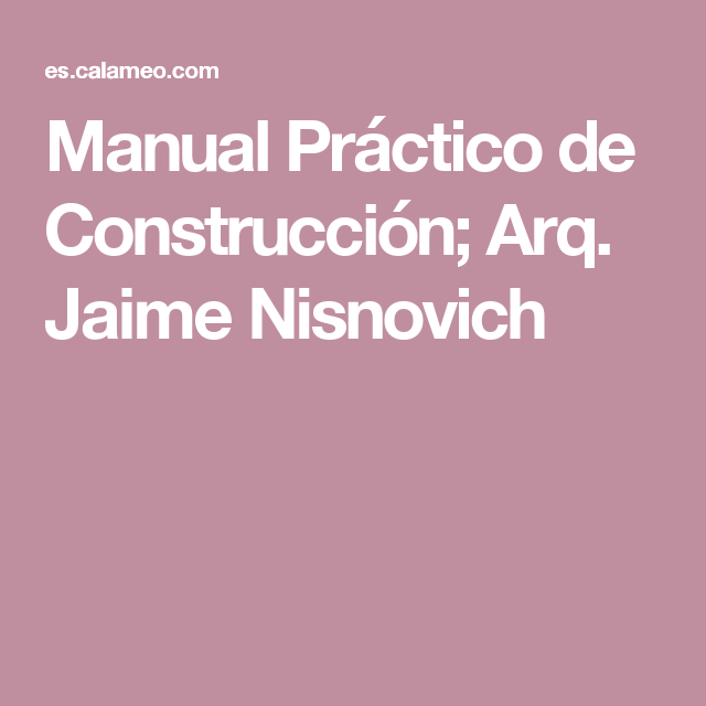 manual practico para la construccion jaime nisnovich pdf to jpg